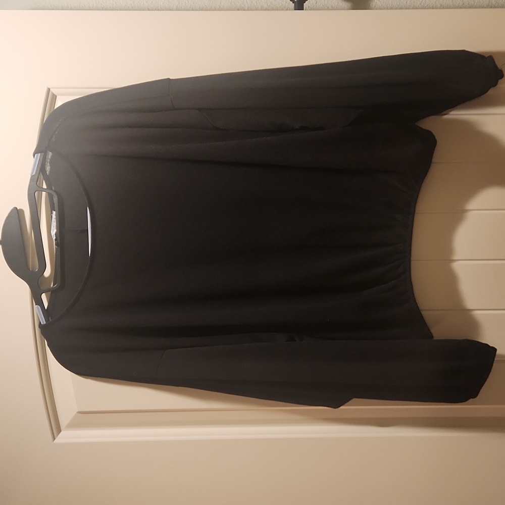 Zara black long sleeve sweater blouse